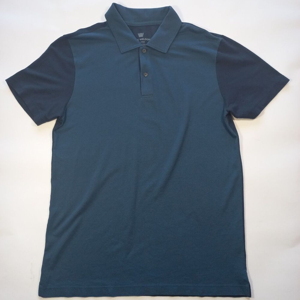 Mack Weldon Polo Shirt xl Blue for daily wear Short Sleeve Cotton Modal Blend